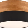 Seasons Plafond 30cm E14 svart/trä
