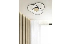 Sedona Plafond LED matt svart/trä