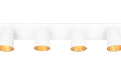 Sharp Spotlight 4-delad GU10 matt vit/guld