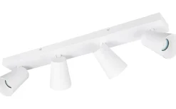 Sharp Spotlight 4-delad GU10 matt vit/guld