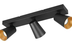 Sharp Spotlight 3-delad GU10 matt svart/guld