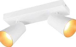 Sharp Spotlight 2-delad GU10 matt vit/guld