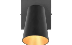 Sharp Spotlight GU10 matt svart/guld