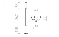 Show Vägglampa Vit/Krom LED 3W 3000K