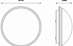 Siracusa Plafond 25cm LED 12W 3000K Krom/Vit IP44