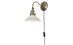 Skomakare Vägglampa Antik/Opal