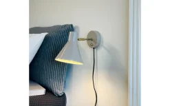 Sleep Vägglampa Blank Beige/Antikmässing