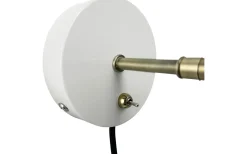 Sleep Vägglampa Blank Pärlvit/Antikmässing