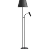 Slender Golvlampa 150cm exkl. skärm Svartstruktur/Mässing
