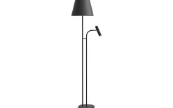 Slender Golvlampa 150cm exkl. skärm Svartstruktur/Mässing
