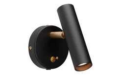 Slender Vägglampa Svartstruktur/Mässing