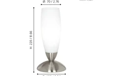 Slim Bordslampa 22cm Nickel