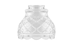 Slipad klockskärm 60/130 - Klart rutslipat kristallglas