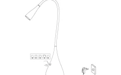 Snapora Skrivbordslampa 49cm LED 3000K 3W Svart