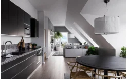 Softy Taklampa Ø60cm Matt Svart/Vit