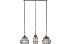 Soraya Takpendel 3-os E27 mattsvart/antikmässing