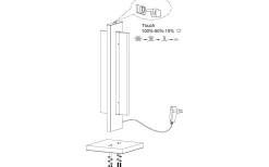 Spadafora Bordslampa 38cm LED 3000K 12W Svart