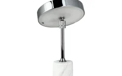 Starlight Uppladdningsbar Bordslampa 25cm LED 3000K 2W Krom/Vit Marmor