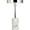 Starlight Uppladdningsbar Bordslampa 25cm LED 3000K 2W Krom/Grå Marmor