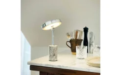 Starlight Uppladdningsbar Bordslampa 25cm LED 3000K 2W Krom/Grå Marmor