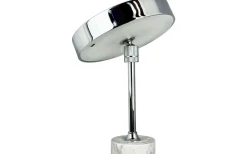 Starlight Uppladdningsbar Bordslampa 25cm LED 3000K 2W Krom/Grå Marmor