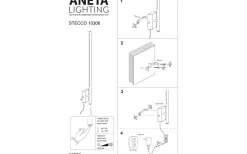 Stecco Vägglampa 65cm LED 5,5W 3000K Svart