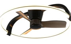 Stockholm Takfläkt 74cm LED mattsvart