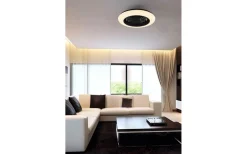 Stralsund Takfläkt 49cm LED mattsvart stjärnljus