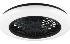 Stralsund Takfläkt 49cm LED mattsvart stjärnljus