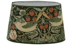 Strawberry Thief Oval Lampskärm 20cm Nettle William Morris