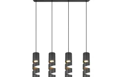 Stream Takpendel 4-delad GU10 mattsvart