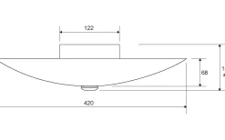 Stråla Plafond 42cm Vit/Stål