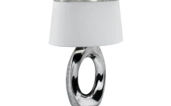 Taba Bordslampa 52cm E27 silver/vit