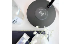 Tabela Bordslampa 52cm med Trådlös Laddning och USB Svart