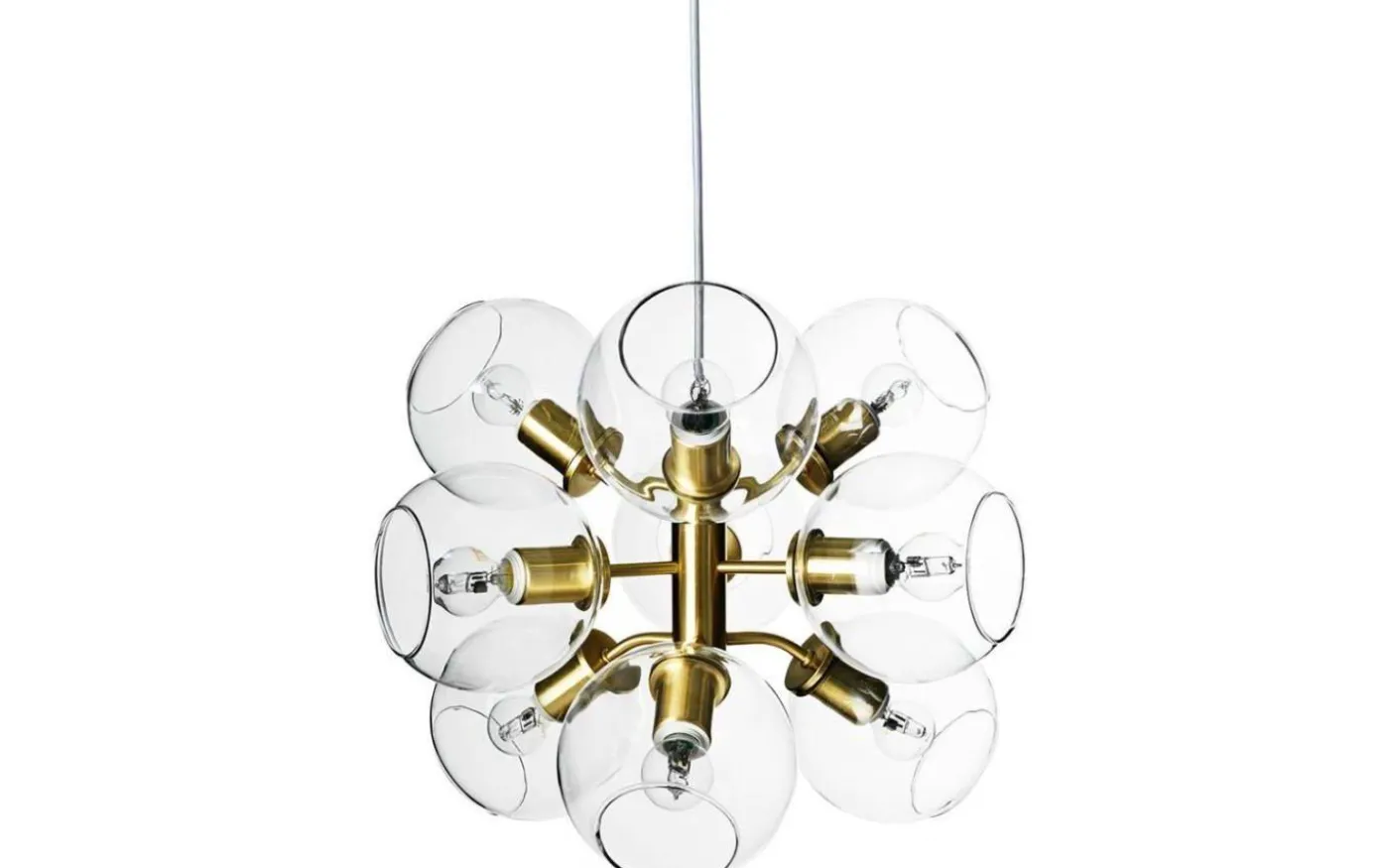 Tage Taklampa Mässing Med Klarglas