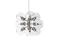 Tage Taklampa Nickel med Klarglas