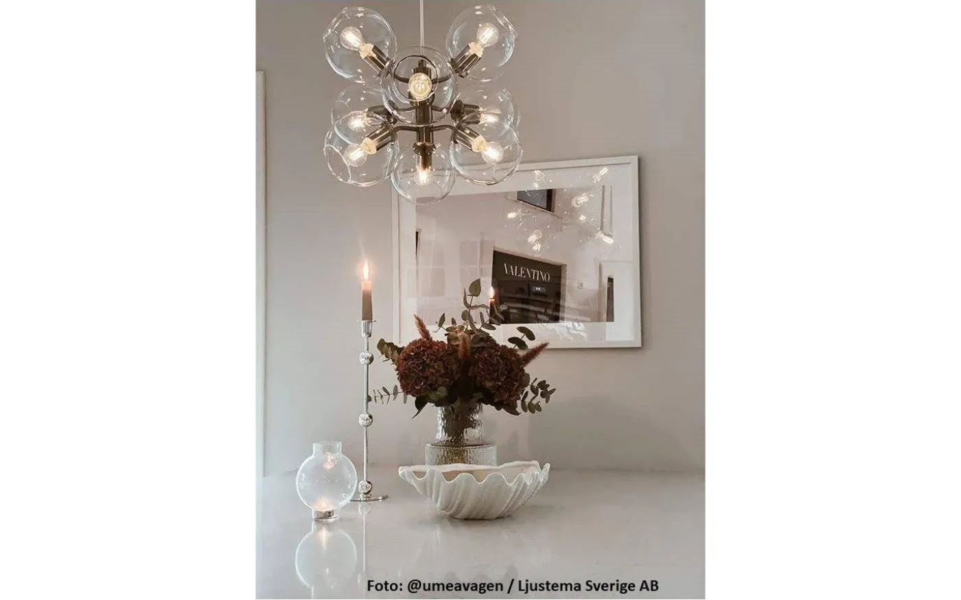 Tage Taklampa Nickel med Klarglas