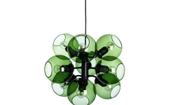 Tage Taklampa Svart Med Gröna Glas