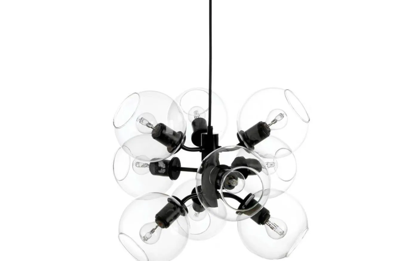 Tage Taklampa Svart Med Klarglas