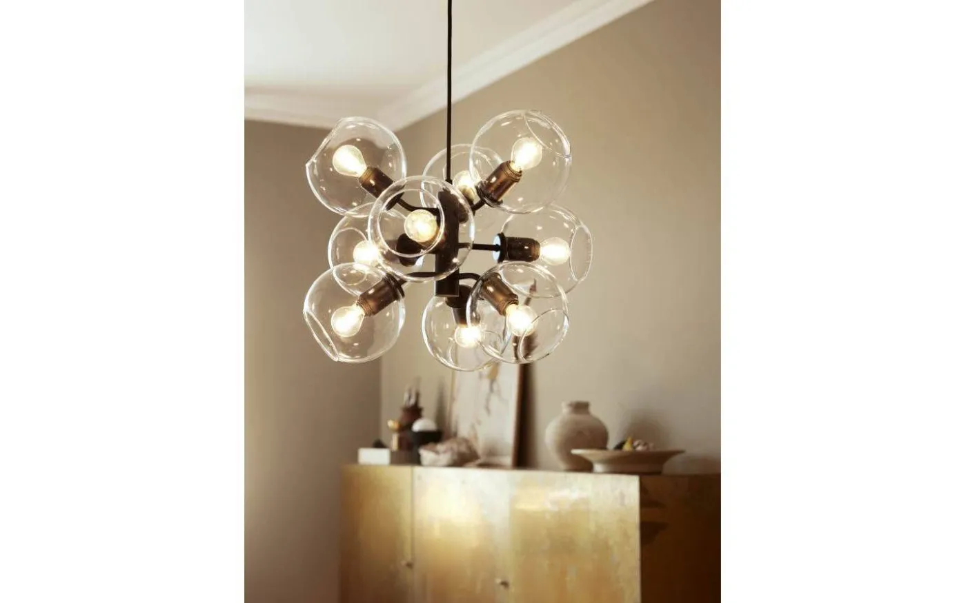 Tage Taklampa Svart Med Klarglas