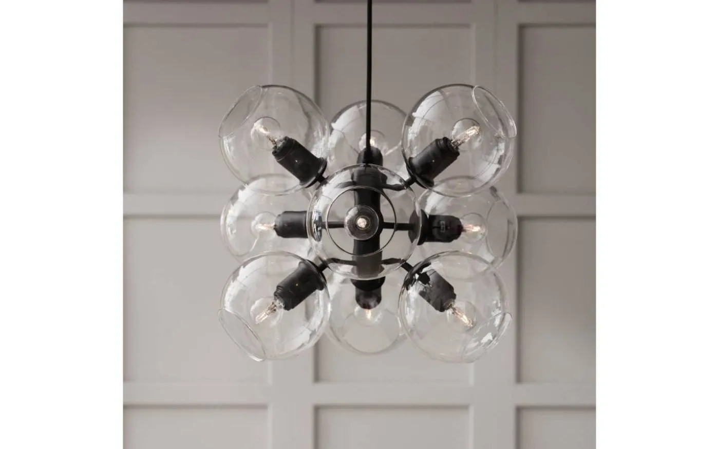 Tage Taklampa Svart Med Klarglas