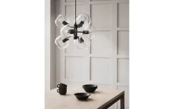 Tage Taklampa Svart Med Klarglas