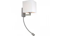 Taina Vägglampa Vit/Matt nickel E27 + 3W LED 25° 3000K