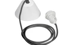 Takupphänge E27 med textilsladd 2,1m Grå