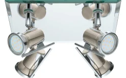 Tamara Takspotlight 24cm GU10 LED 3000K 4x3W Nickel IP44