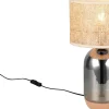 Tara Bordslampa 43cm E27 beige/förkromad