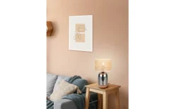 Tara Bordslampa 43cm E27 beige/förkromad