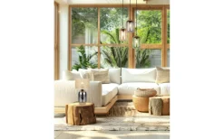 Tara Bordslampa 43cm E27 beige/förkromad