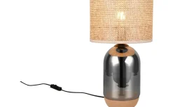Tara Bordslampa 43cm E27 beige/förkromad