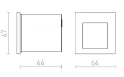 Tess SQ Vägglampa Vit